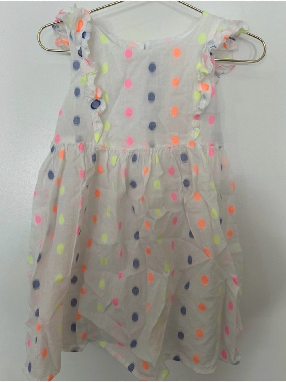 Tucker + Tate Neon Polka Dot Ruffle Dress Girls 3T Nordstrom